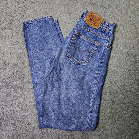 Levi's Other - Levi's Womens 3L 550 Relaxed Fit Tapered Jeans Acid Wash Blue Made in USA 90s